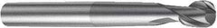 Sandvik Coromant - 16mm Diam, 15mm LOC, 2 Flute Solid Carbide Ball End Mill - 150mm OAL, 16mm Shank Diam, Ball Flute - USA Tool & Supply