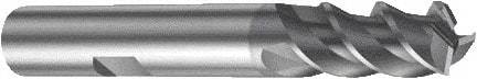 Sandvik Coromant - 5mm, 3 Flute, Solid Carbide, Corner Radius End Mill - 57mm OAL, 45° Helix, Right Hand Flute, 10mm LOC, Right Hand Cut - USA Tool & Supply