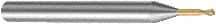 Sandvik Coromant - 0.8mm Diam, 0.5mm LOC, 2 Flute Solid Carbide Ball End Mill - AlCrN Finish, 45mm OAL, 4mm Shank Diam, Ball Flute - USA Tool & Supply