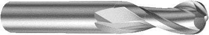 Sandvik Coromant - 8mm Diam, 14mm LOC, 2 Flute Solid Carbide Ball End Mill - 63mm OAL, 8mm Shank Diam, Ball Flute - USA Tool & Supply