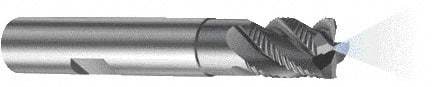 Sandvik Coromant - 8mm, 9mm LOC, 8mm Shank Diam, 58mm OAL, 4 Flute, Solid Carbide Square End Mill - Single End, TiAlN Finish, Spiral Flute, 40° Helix, Right Hand Cut, Right Hand Flute, Series CoroMill Plura - USA Tool & Supply