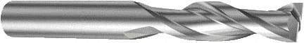 Sandvik Coromant - 3mm, 12mm LOC, 3mm Shank Diam, 38mm OAL, 2 Flute, Solid Carbide Square End Mill - Uncoated, 25° Helix, Centercutting, Right Hand Cut, Right Hand Flute, Series CoroMill Plura - USA Tool & Supply