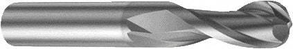 Sandvik Coromant - 8mm Diam, 16mm LOC, 2 Flute Solid Carbide Ball End Mill - 63mm OAL, 8mm Shank Diam, Ball Flute - USA Tool & Supply