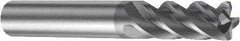 Sandvik Coromant - 4mm, 11mm LOC, 6mm Shank Diam, 57mm OAL, 4 Flute, Solid Carbide Square End Mill - Single End, AlTiN Finish, Spiral Flute, 41° Helix, Right Hand Cut, Right Hand Flute, Series CoroMill Plura - USA Tool & Supply