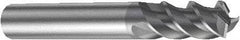 Sandvik Coromant - 8mm, 3 Flute, Solid Carbide, Corner Radius End Mill - 63mm OAL, 45° Helix, Right Hand Flute, 16mm LOC, Right Hand Cut - USA Tool & Supply