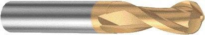 Sandvik Coromant - 8mm Diam, 12mm LOC, 2 Flute Solid Carbide Ball End Mill - AlCrN Finish, 63mm OAL, 8mm Shank Diam, Ball Flute - USA Tool & Supply