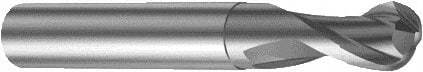Sandvik Coromant - 4mm Diam, 4mm LOC, 2 Flute Solid Carbide Ball End Mill - 57mm OAL, 6mm Shank Diam, Ball Flute - USA Tool & Supply