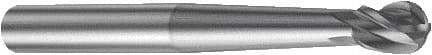 Sandvik Coromant - 5mm Diam, 7mm LOC, 4 Flute Solid Carbide Ball End Mill - 80mm OAL, 6mm Shank Diam, Ball Flute - USA Tool & Supply