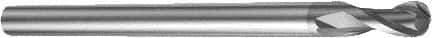 Sandvik Coromant - 8mm Diam, 12mm LOC, 2 Flute Solid Carbide Ball End Mill - 150mm OAL, 8mm Shank Diam, Ball Flute - USA Tool & Supply