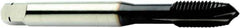 Sandvik Coromant - M8x1.00 Metric Fine, 3 Flute, TiAlN Finish, Powdered Metal Spiral Point Tap - Plug Chamfer, Right Hand Thread, 3.6693" OAL, 0.7087" Thread Length, 8.08mm Shank Diam, 6HX Class of Fit, Series CoroTap 200 - Exact Industrial Supply