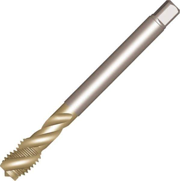 Sandvik Coromant - MF8x1 MF 3 Flute 6H Spiral Flute Tap - High Speed Steel, Fe Finish, 90mm OAL, Right Hand Thread, Series CoroTap 300 - Exact Industrial Supply