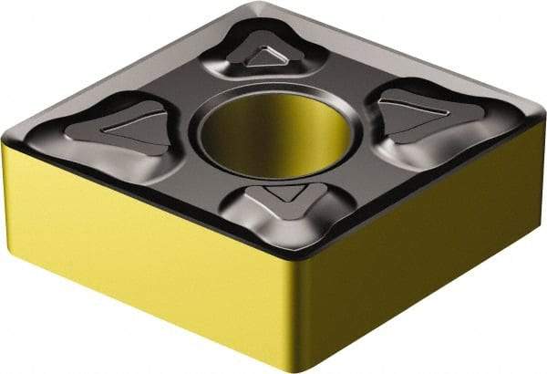 Sandvik Coromant - CNMG433 XM Grade 2220 Carbide Turning Insert - TiCN/AI2O3/TiN Finish, 80° Diamond, 1/2" Inscr Circle, 3/16" Thick, 3/64" Corner Radius - USA Tool & Supply