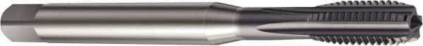 Sandvik Coromant - 1/4-20 UNC 2BX 5 Flute TiAlN Finish High Speed Steel Straight Flute Machine Tap - Right Hand Thread, 80mm OAL, 15.6mm Thread Length - USA Tool & Supply