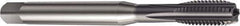 Sandvik Coromant - M10x1.50 Metric 6HX 5 Flute TiAlN Finish High Speed Steel Straight Flute Interrupted Thread Machine Tap - Modified Bottoming, Right Hand Thread, 80mm OAL, 15.6mm Thread Length, Through Coolant - Exact Industrial Supply