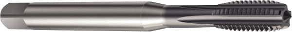 Sandvik Coromant - M8x1.25 Metric 6HX 5 Flute TiAlN Finish High Speed Steel Straight Flute Machine Tap - Right Hand Thread, 90.85mm OAL, 18mm Thread Length - Exact Industrial Supply