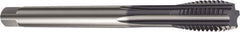 Sandvik Coromant - M12x1.50 Metric Fine 6HX 5 Flute TiAlN Finish High Speed Steel Straight Flute Machine Tap - Right Hand Thread, 100mm OAL, 21mm Thread Length - USA Tool & Supply