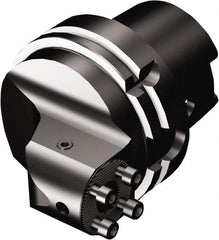 Sandvik Coromant - 40 System Size, HSK100 Taper, Modular Tool Holding System Adapter - 90.3mm Projection, 103mm Body Diam, 140.2mm OAL, Through Coolant - Exact Industrial Supply
