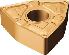 Sandvik Coromant - WNMG331 XF Grade GC15 Carbide Turning Insert - TiAlN/AlCr2O3 Finish, 80° Trigon, 1/4" Inscr Circle, 3/16" Thick, 1/64" Corner Radius - USA Tool & Supply