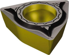 Sandvik Coromant - WPMT21.51 KF Grade 3225 Carbide Turning Insert - TiCN/AI2O3/TiN Finish, 80° Trigon, 1/4" Inscr Circle, 3/32" Thick, 1/64" Corner Radius - USA Tool & Supply