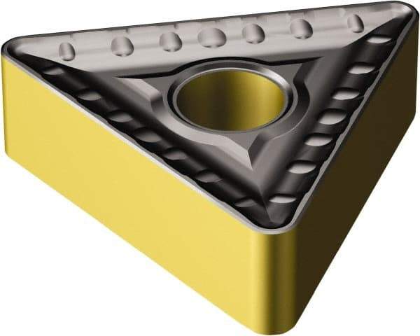 Sandvik Coromant - TNMM546 HR Grade 4325 Carbide Turning Insert - TiCN/AI2O3/TiN Finish, 60° Triangle, 5/8" Inscr Circle, 1/4" Thick, 3/32" Corner Radius - USA Tool & Supply