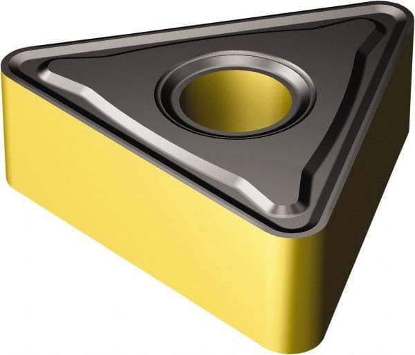 Sandvik Coromant - TNMG332 KR Grade 3210 Carbide Turning Insert - TiCN/Al2O3/TiN Finish, 60° Triangle, 3/8" Inscr Circle, 3/16" Thick, 1/32" Corner Radius - USA Tool & Supply