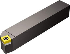 Sandvik Coromant - SSBC, Left Hand Cut, 15° Lead Angle, 16mm Shank Height x 16mm Shank Width, Neutral Rake Indexable Turning Toolholder - 100mm OAL, SCMT 09 T3 08 Insert Compatibility, Series CoroTurn 107 - USA Tool & Supply