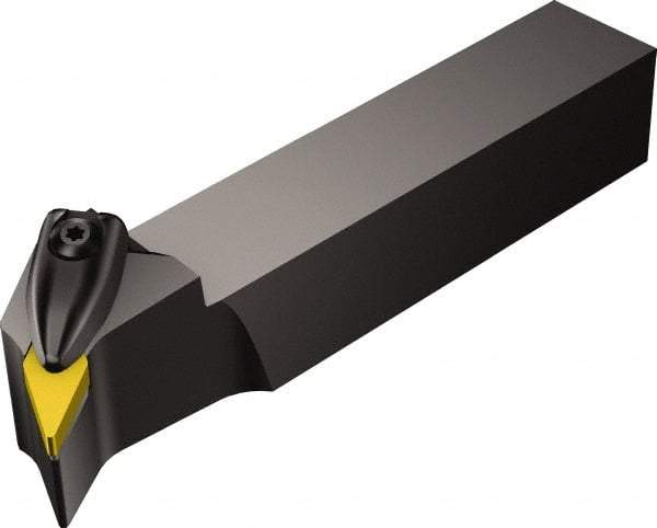 Sandvik Coromant - DVPN, Left Hand Cut, -27.50° Lead Angle, 25mm Shank Height x 25mm Shank Width, Negative Rake Indexable Turning Toolholder - 150mm OAL, VNMG 16 04 08 Insert Compatibility, Series T-Max P - USA Tool & Supply