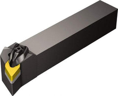 Sandvik Coromant - DDHNR/L, Left Hand Cut, -17.5° Lead Angle, 25mm Shank Height x 25mm Shank Width, Negative Rake Indexable Turning Toolholder - 150mm OAL, DNMG 15 04 08, DNMG 432 Insert Compatibility, Series T-Max P - USA Tool & Supply