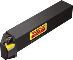 Sandvik Coromant - CTGP, Left Hand Cut, -1° Lead Angle, 3/4" Shank Height x 3/4" Shank Width, Positive Rake Indexable Turning Toolholder - 4-1/2" OAL, TPUN 160308 Insert Compatibility, Series T-Max S - USA Tool & Supply