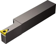 Sandvik Coromant - STFC, Right Hand Cut, 0° Lead Angle, 20mm Shank Height x 20mm Shank Width, Neutral Rake Indexable Turning Toolholder - 125mm OAL, TCMT 11 03 04 Insert Compatibility, Series CoroTurn 107 - USA Tool & Supply