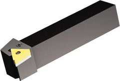 Sandvik Coromant - PTGNR/L, Left Hand Cut, -1° Lead Angle, 12mm Shank Height x 12mm Shank Width, Negative Rake Indexable Turning Toolholder - 80mm OAL, TNMG 11 03 04, TNMG 221 Insert Compatibility, Series T-Max P - USA Tool & Supply