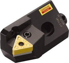 Sandvik Coromant - Series T-Max P, Right Hand, PTTNR/L..CA Toolholder Compatibility, TNMG 16 04 08, TNMG 332 Insert Compatibility, Indexable Turning Cartridge - Lever Holding Method, 55mm OAL - USA Tool & Supply