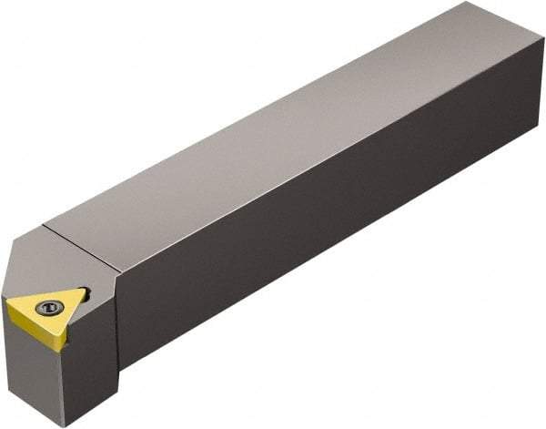 Sandvik Coromant - STFC, Left Hand Cut, -1° Lead Angle, 1" Shank Height x 1" Shank Width, Neutral Rake Indexable Turning Toolholder - 6" OAL, TCMT 16 T3 08 Insert Compatibility, Series CoroTurn 107 - USA Tool & Supply