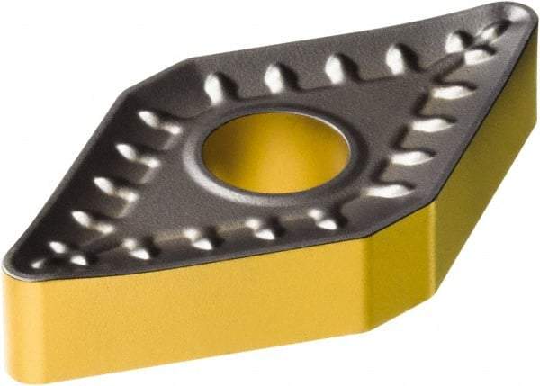 Sandvik Coromant - DNMM443 QR Grade 4335 Carbide Turning Insert - TiCN/AI2O3/TiN Finish, 55° Diamond, 1/2" Inscr Circle, 1/4" Thick, 3/64" Corner Radius - USA Tool & Supply