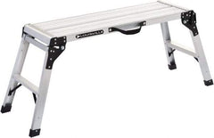Louisville - 21" 1 Step Work Platform - Work Platform, 225 Lb Capacity, 21" Platform Height, 47-7/8" Base Width x 16-1/4" Base Depth, Aluminum - USA Tool & Supply