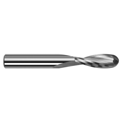 ‎1/2″ Dia. × 1/2″ Shank × 1-1/2″ DOC × 4″ OAL, Carbide Uncoated, 2 Flute, Ballnose End Mill - Exact Industrial Supply
