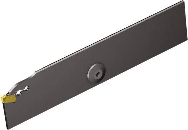 Sandvik Coromant - 1.2559" Blade Height, 0.0886" Blade Width, 5.9055" OAL, Right Hand Cut, Single End Indexable Cut-Off Blade - 33mm Max Depth of Cut, QD-NR/L1..C..A Blade, CoroCut QD Series - USA Tool & Supply