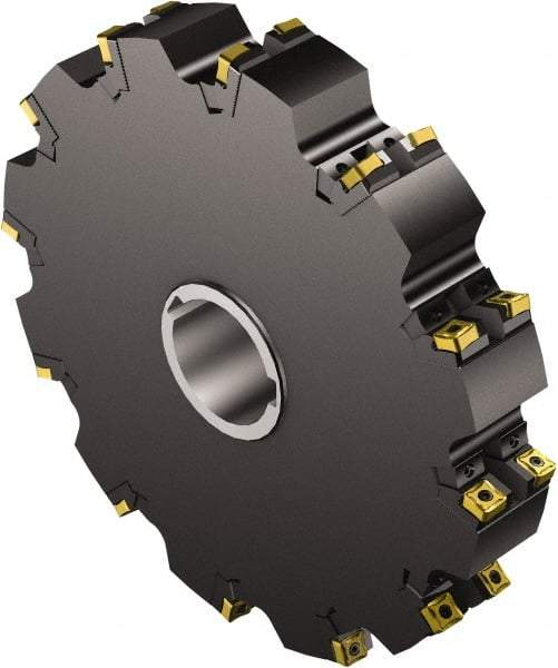 Sandvik Coromant - Arbor Connection, 1.0709" Cutting Width, 3.5236" Depth of Cut, 250mm Cutter Diam, 1.9685" Hole Diam, Indexable Slotting Cutter - 1.9685" Shank Diam, N331.1A-11 Insert, Neutral Cutting Direction - USA Tool & Supply