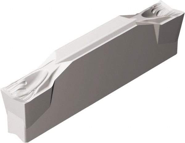 Sandvik Coromant - N123G2 CF Grade 525, 3mm Cutting Width Cermet Cutoff Insert - 0.1mm Corner Radius, Uncoated - USA Tool & Supply