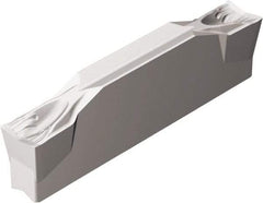 Sandvik Coromant - N123G2 CF Grade 525, 3mm Cutting Width Cermet Cutoff Insert - 0.1mm Corner Radius, Uncoated - USA Tool & Supply
