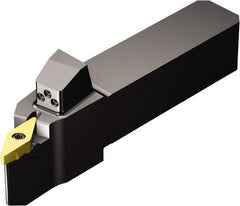 Sandvik Coromant - QS-TR-V..R/L..HP, Left Hand Cut, -3° Lead Angle, 20mm Shank Height x 20mm Shank Width, Neutral Rake Indexable Turning Toolholder - 113mm OAL, TR-VB1308 Insert Compatibility, Series CoroTurn TR - USA Tool & Supply