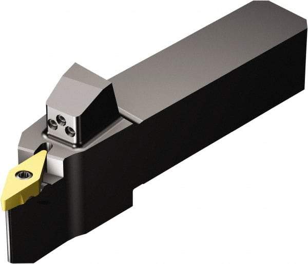Sandvik Coromant - QS-TR-V..R/L..HP, Left Hand Cut, -3° Lead Angle, 25.4mm Shank Height x 25.4mm Shank Width, Neutral Rake Indexable Turning Toolholder - 128mm OAL, TR-VB1308 Insert Compatibility, Series CoroTurn TR - USA Tool & Supply