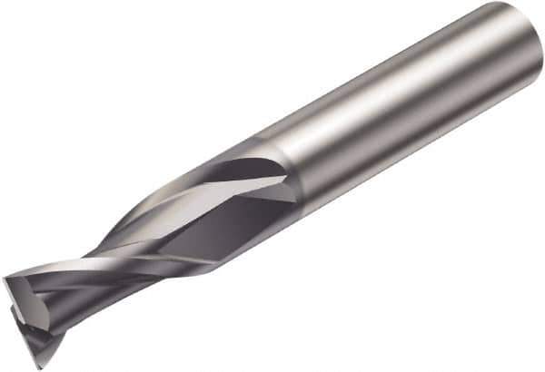Sandvik Coromant - 4mm, 2 Flute, Solid Carbide, Corner Radius End Mill - 57mm OAL, 30° Helix, Right Hand Flute, 14.5mm LOC, Right Hand Cut - USA Tool & Supply