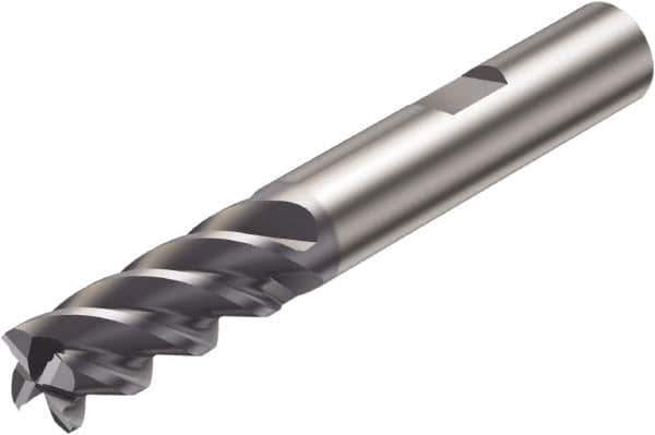 Sandvik Coromant - 20mm, 5 Flute, Solid Carbide, Corner Radius End Mill - 104mm OAL, 45° Helix, Right Hand Flute, 38mm LOC, Right Hand Cut - USA Tool & Supply
