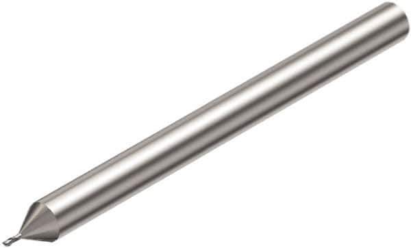 Sandvik Coromant - 0.6mm, 0.6mm LOC, 3mm Shank Diam, 38mm OAL, 2 Flute, Solid Carbide Square End Mill - TiAlN Finish, 30° Helix, Centercutting, Right Hand Cut, Right Hand Flute, Series CoroMill Plura - USA Tool & Supply