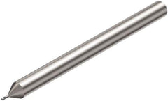 Sandvik Coromant - 0.5mm, 0.5mm LOC, 3mm Shank Diam, 38mm OAL, 2 Flute, Solid Carbide Square End Mill - TiAlN Finish, 30° Helix, Centercutting, Right Hand Cut, Right Hand Flute, Series CoroMill Plura - USA Tool & Supply