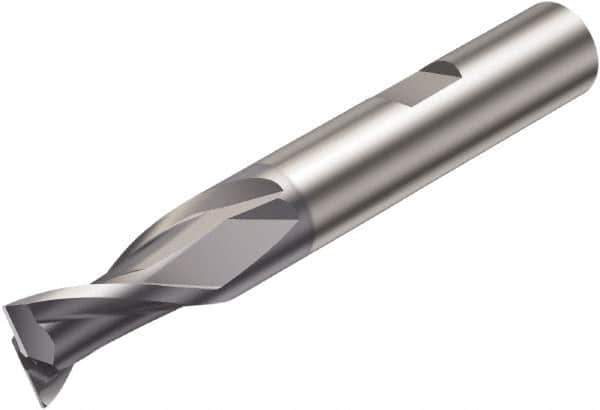 Sandvik Coromant - 11mm, 2 Flute, Solid Carbide, Corner Radius End Mill - 83mm OAL, 30° Helix, Right Hand Flute, 22.5mm LOC, Right Hand Cut - USA Tool & Supply