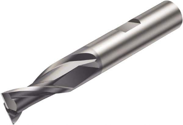 Sandvik Coromant - 5mm, 2 Flute, Solid Carbide, Corner Radius End Mill - 57mm OAL, 30° Helix, Right Hand Flute, 16.5mm LOC, Right Hand Cut - USA Tool & Supply