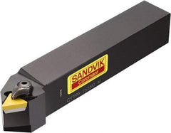 Sandvik Coromant - CTTPR/L, Left Hand Cut, 30° Lead Angle, 25mm Shank Height x 25mm Shank Width, Positive Rake Indexable Turning Toolholder - 150mm OAL, TPUN 16 03 08, TPU 322 Insert Compatibility, Series T-Max S - USA Tool & Supply