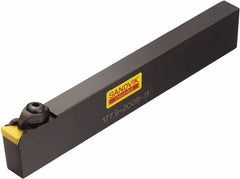 Sandvik Coromant - 177.9, Neutral Cut, 0° Lead Angle, 20mm Shank Height x 9mm Shank Width, Positive Rake Indexable Turning Toolholder - 120mm OAL, TPUN 11 03 04, TPU 221 Insert Compatibility, Series T-Max S - USA Tool & Supply